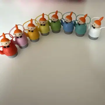 컬러풀 마스코트형 피규어 스탬프 8개 세트