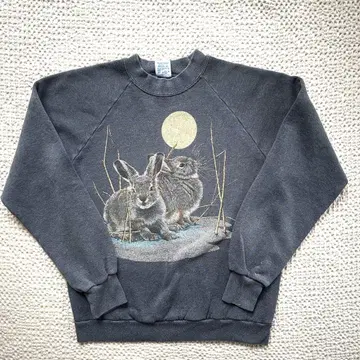 JERZEES 토끼 디자인 맨투맨 M