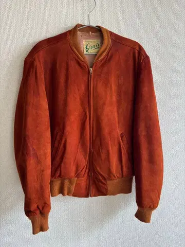 50s Grais 스웨이드 봄버 자켓 오렌지 sears