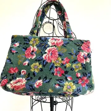 FEILER 꽃무늬 핸드백 독일제 빅 사이즈 짧은 여행 새상품급