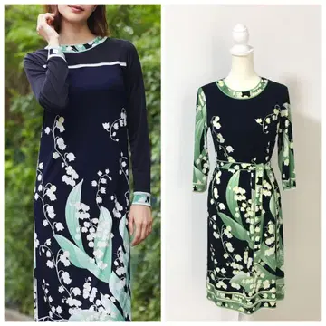 최근 새상품급 LEONARD 레오나르 벨트 원피스