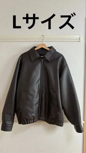 HECT 빅 실루엣 가죽 자켓 다크 브라운 L 사이즈