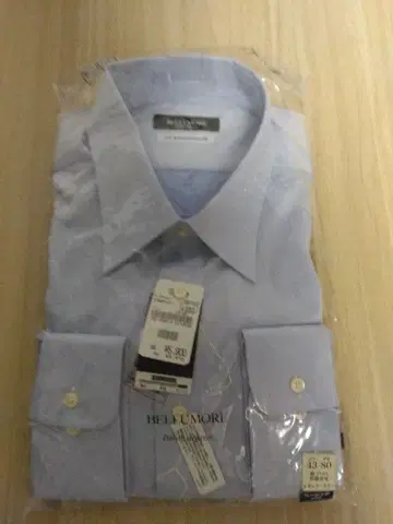 미사용 새상품 BELLMORE 형태 안정 긴팔 셔츠 라이트 블루 L