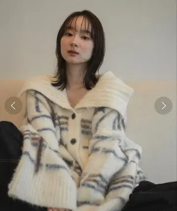 플래드 패턴 가디건 / 체크 패턴 가디건