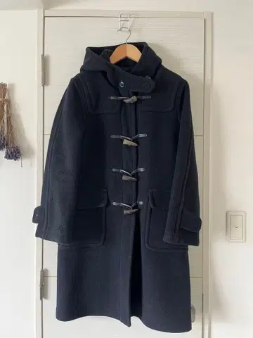 LONDON TRADITION 더플 코트 네이비 체크