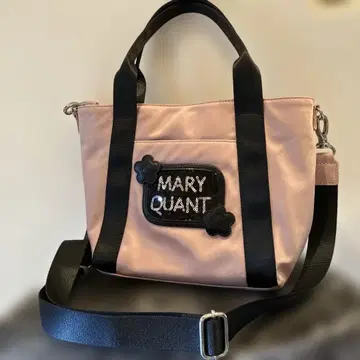 익명 배송 MARY QUANT 스팽글 로고 2WAY 미니 토트 핑크