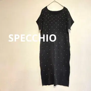 SPECCHIO 샤틀 플리츠 원피스 블랙 40 비쥬
