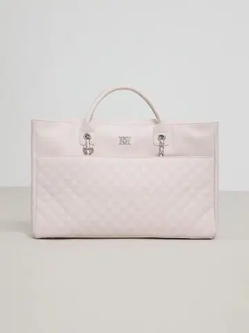 다리치 DD 퀼팅 와이드 멀티 토트백 핑크