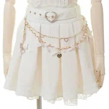 리즈리사 LIZLISA 데코라 체인 벨트 스커트