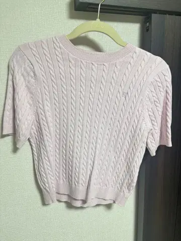 Her lip to M 핑크 반팔 니트