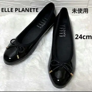 미사용 새상품 ELLE PLANETE 엘르 플래닛 에나멜 발레 슈즈 블랙