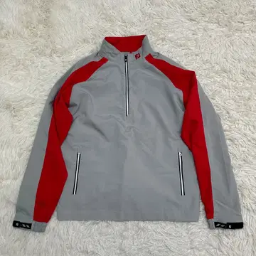 풋조이 하프 지퍼 골프 긴팔 상의 그레이