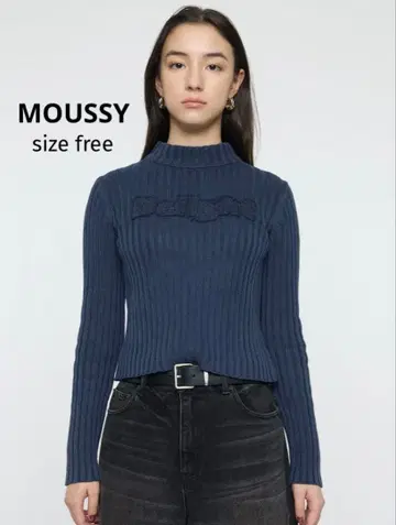 MOUSSY 마우지 PATCHED LOGO WASH 니트