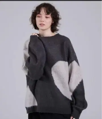 ONCILY 하트 무늬 니트 스웨터 L 사이즈