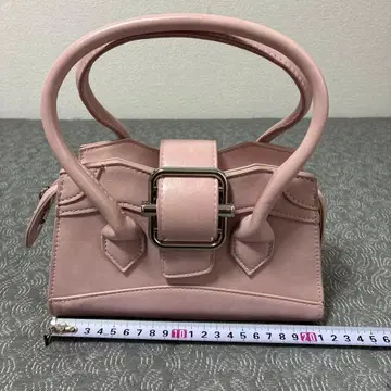 핑크 핸드백 합성 피혁