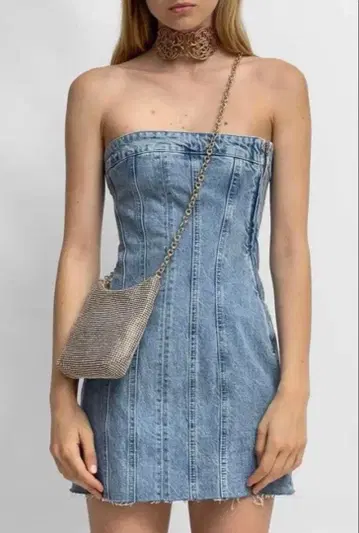 샴페인 골드 메탈 숄더백