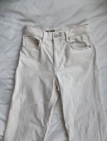 무인양품 화이트 데님 팬츠