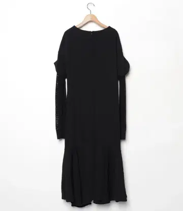 UN3D. 메쉬 슬리브 원피스