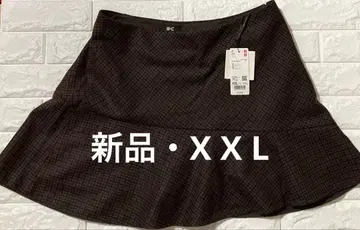 유니클로C 플레어 스코트 다크 브라운 XXL