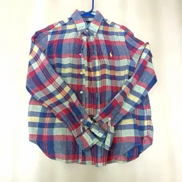 랄프 로렌 체크 무늬 긴팔 셔츠 S