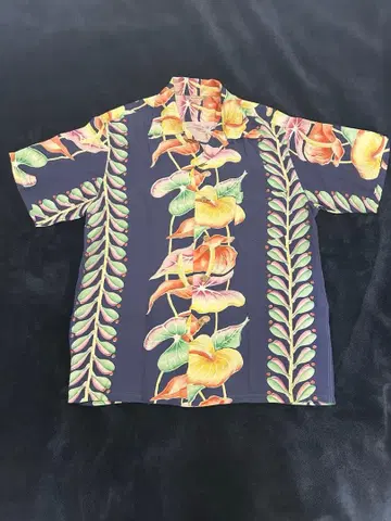 선서프 카메하메하 알로하 셔츠 네이비 플라워 L