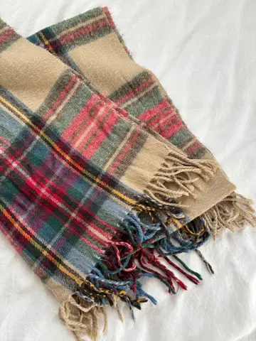 체크 무늬 스톨