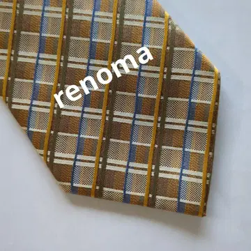 renoma 체크 무늬 실크 넥타이