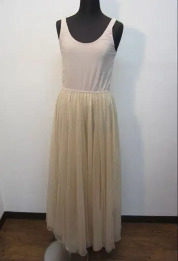 SNIDEL 스나이델 튤 원피스 핑크 베이지