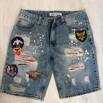 REASON 데미지 가공 숏팬츠 34