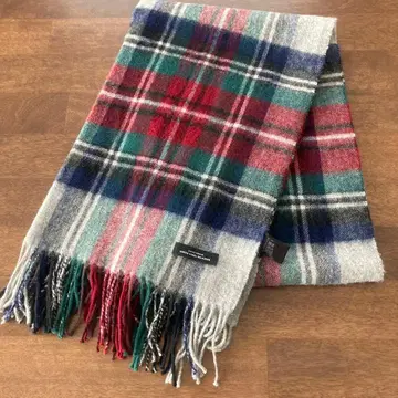 [ UNITED ARROWS ] 대형 울 100% 체크 스톨