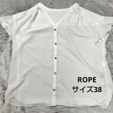 ROPE 화이트 V넥 셔츠 사이즈 38