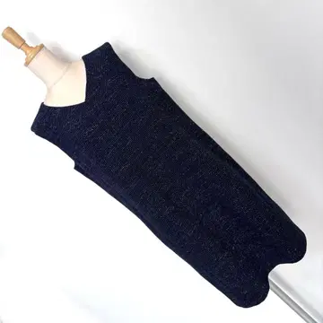 엠프리미어 트위드 원피스 경사 네이비 h