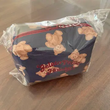 Gelato Pique [ HOLIDAY ] 베어 올 패턴 파우치 네이비