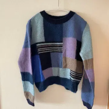 Jane Marple 패치워크 니트 스웨터