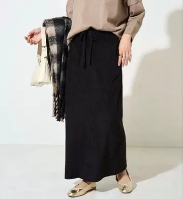 [ FREAK'S STORE ] 컷 코듀로이 슬릿 이지 스커트