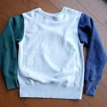 챔피온 리버스 위브 맨투맨 파란색 택