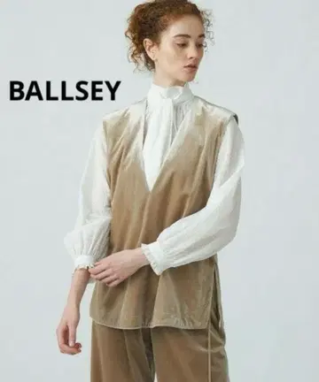 BALLSEY 보르지 매트 벨로아 V넥 베스트 36