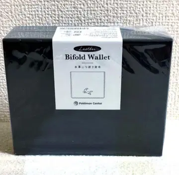 천연 가죽 접이식 지갑 블래키 포켓몬 센터 가죽 소가죽 블랙 블랙