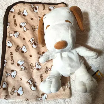 스누피 봉제 인형과 담요 세트