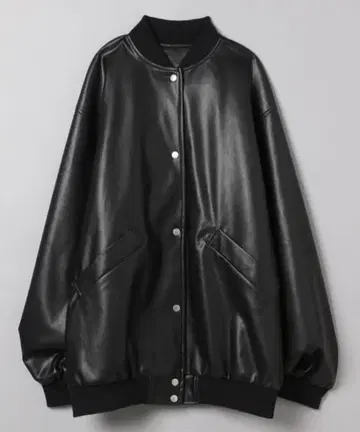 새상품급 JEANASIS 지나시스 절개 BIG 바시티 자켓 블랙