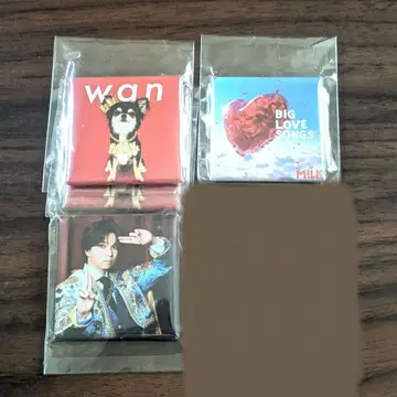 M!LK wan BIG 하피단 시오자키 타이치 스퀘어 마그넷 캔뱃지