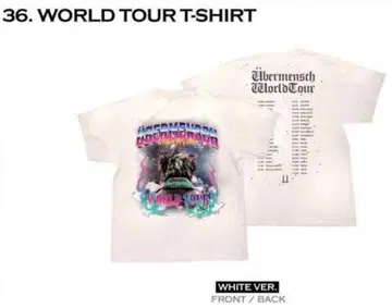 우버멘쉬 월드 투어 T셔츠 화이트 G-DRAGON