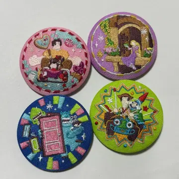 디즈니 자수 캔뱃지 2개 묶음 판매