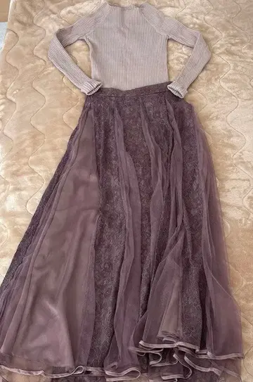 겨울 데이트 코디 판매 롱 스커트 니트 그레일