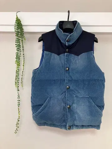 BAYFLOW 데님 블루 다운 베스트