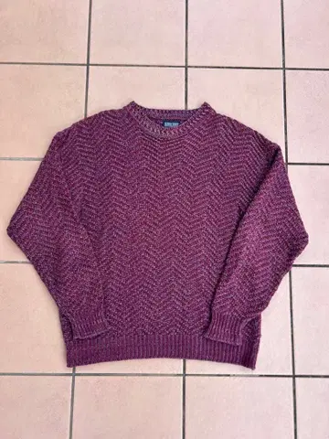 80s 랜즈 엔드 코튼 니트 USA제 레어 컬러 M38~40