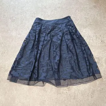 s2961 히로코비스 스커트 레이스 플레어 플리츠 사이드 지퍼