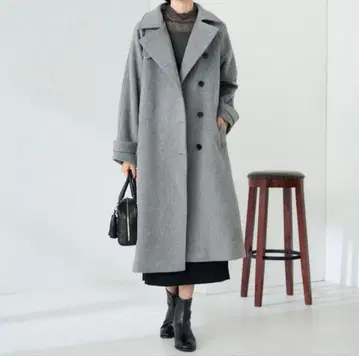 [ 그레이 ] 테일러드 롱 코트 a.v.v 아베베 스텐카라 코트