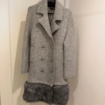 엠포리오 아르마니 그레이 더블 브레스트 코트 36