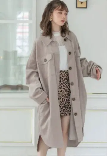 GRL/코듀로이 빅 롱 셔츠 자켓